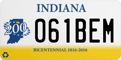 IN license plate 061BEM