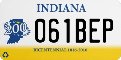 IN license plate 061BEP
