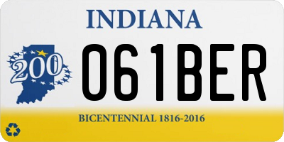 IN license plate 061BER