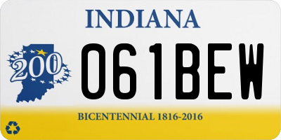 IN license plate 061BEW