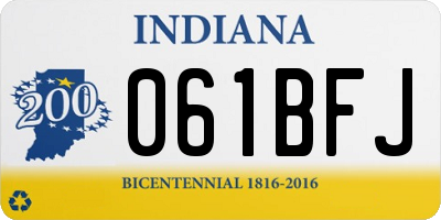 IN license plate 061BFJ
