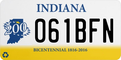 IN license plate 061BFN