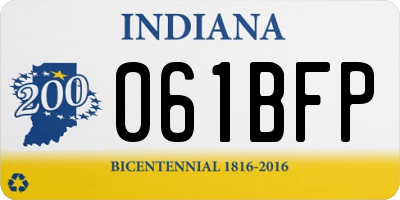 IN license plate 061BFP