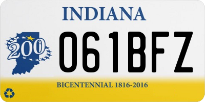 IN license plate 061BFZ