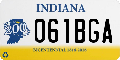 IN license plate 061BGA