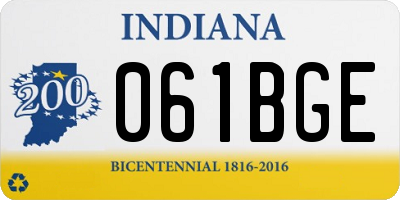 IN license plate 061BGE