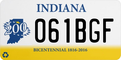 IN license plate 061BGF