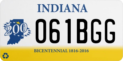 IN license plate 061BGG
