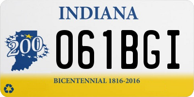 IN license plate 061BGI