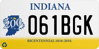IN license plate 061BGK
