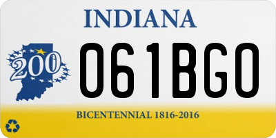 IN license plate 061BGO