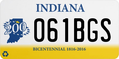 IN license plate 061BGS