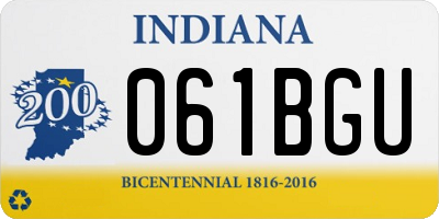 IN license plate 061BGU