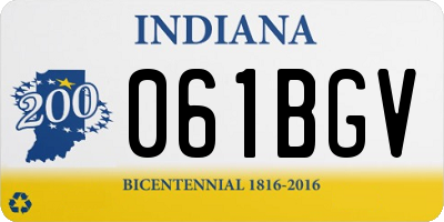 IN license plate 061BGV