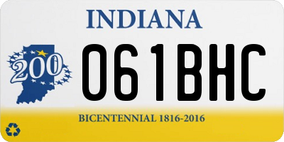 IN license plate 061BHC