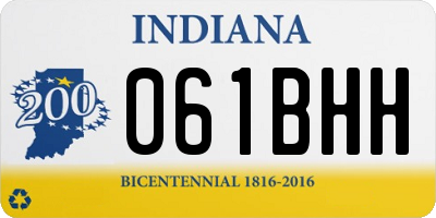 IN license plate 061BHH