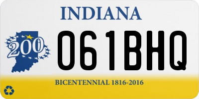 IN license plate 061BHQ