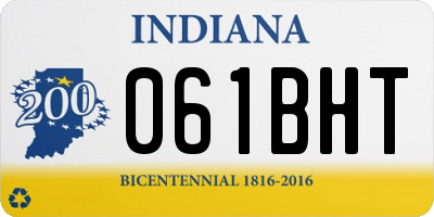 IN license plate 061BHT