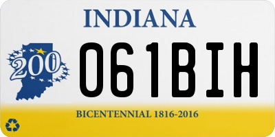 IN license plate 061BIH