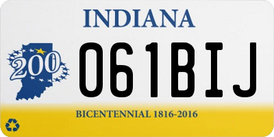 IN license plate 061BIJ