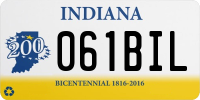 IN license plate 061BIL