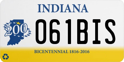 IN license plate 061BIS