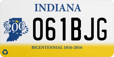 IN license plate 061BJG