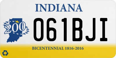 IN license plate 061BJI