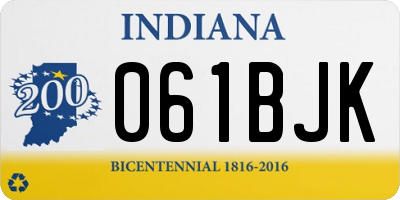 IN license plate 061BJK