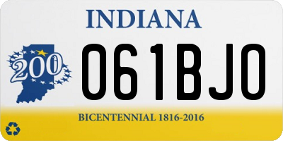 IN license plate 061BJO