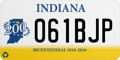 IN license plate 061BJP