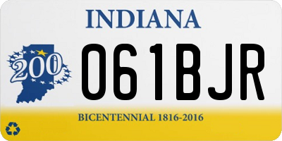 IN license plate 061BJR