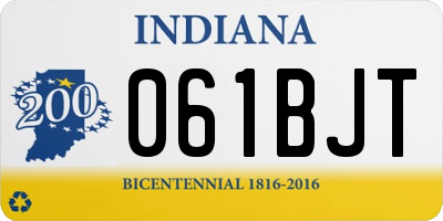 IN license plate 061BJT
