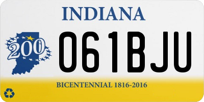 IN license plate 061BJU