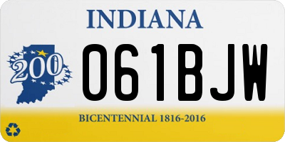 IN license plate 061BJW