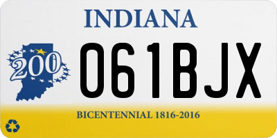 IN license plate 061BJX