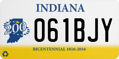 IN license plate 061BJY