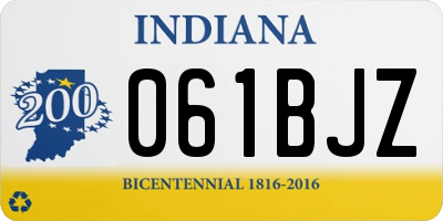 IN license plate 061BJZ