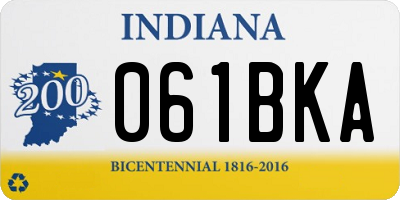 IN license plate 061BKA