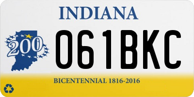 IN license plate 061BKC