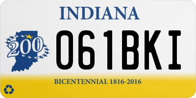 IN license plate 061BKI