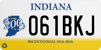 IN license plate 061BKJ
