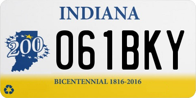 IN license plate 061BKY