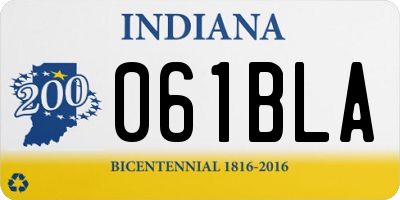 IN license plate 061BLA