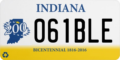 IN license plate 061BLE