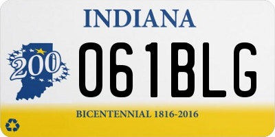IN license plate 061BLG