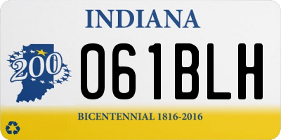 IN license plate 061BLH