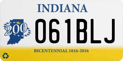 IN license plate 061BLJ
