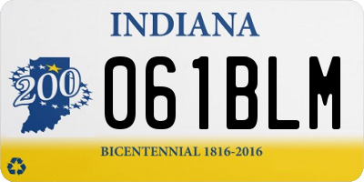 IN license plate 061BLM