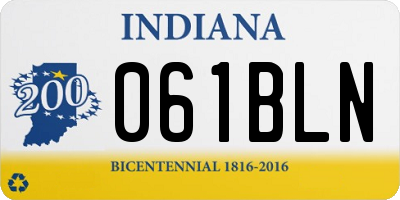 IN license plate 061BLN